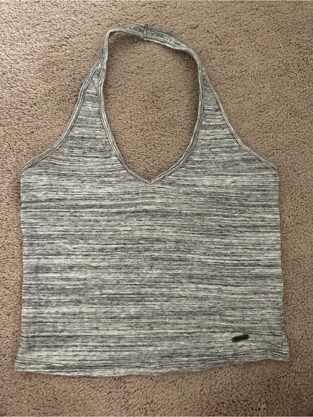 Hollister Gray Heather V-Neck Halter Tank